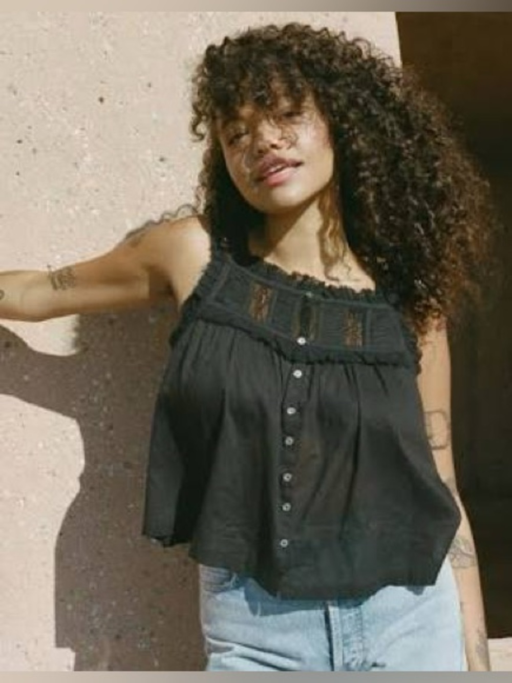 NWT Fidella Top in Black Sz M